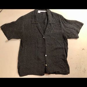 Black silk blouse Anne Klein